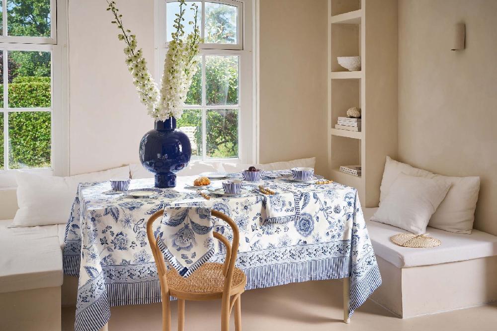 Pip Studio Set/4 Servetten Royal Regal Flower Blauw Rood