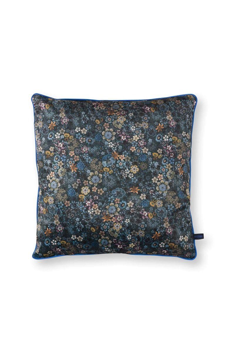 pip studio Sierkussen Vierkant Tutti I Fiori Blauw Blauw