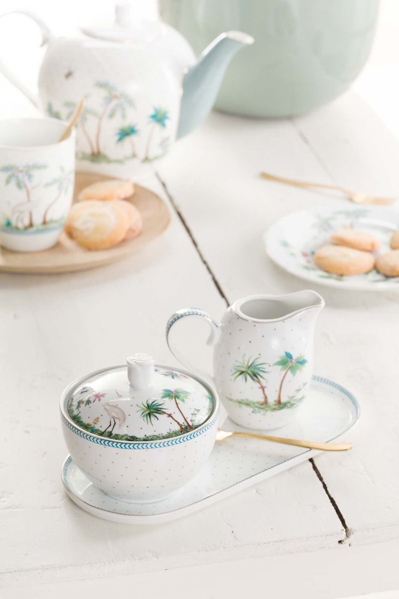 Pip Studio Suiker & Melkschaal Jolie Stippen Goud Blauw Wit