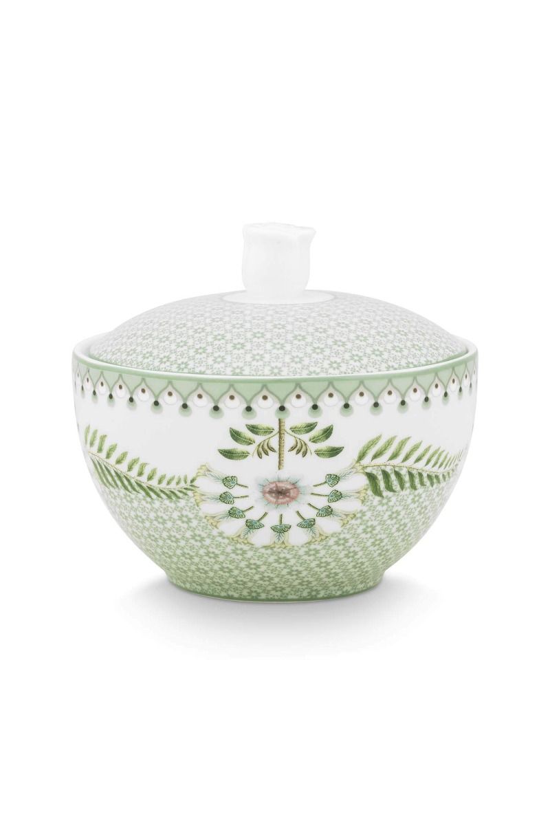 pip studio Suikerpot Lily&Lotus Tegels Licht Groen Paars