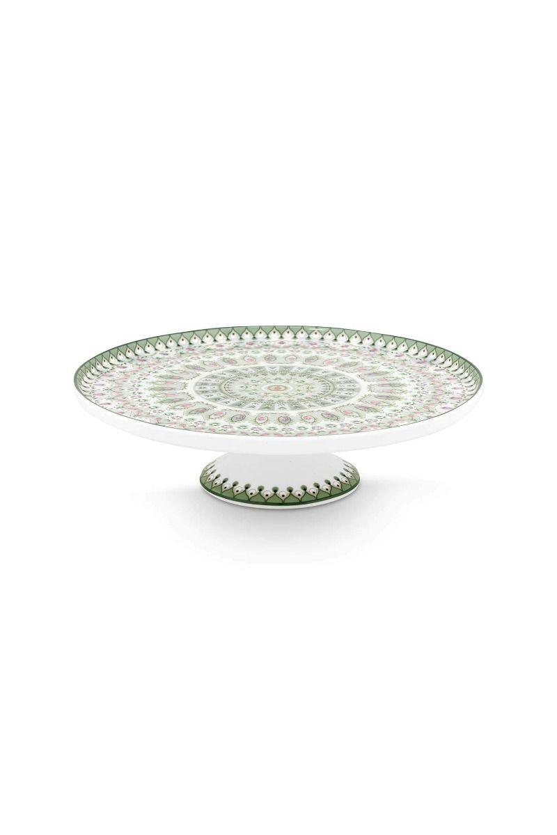 pip studio Taartplateau Klein Lily&Lotus Moon Delight Licht Groen Paars