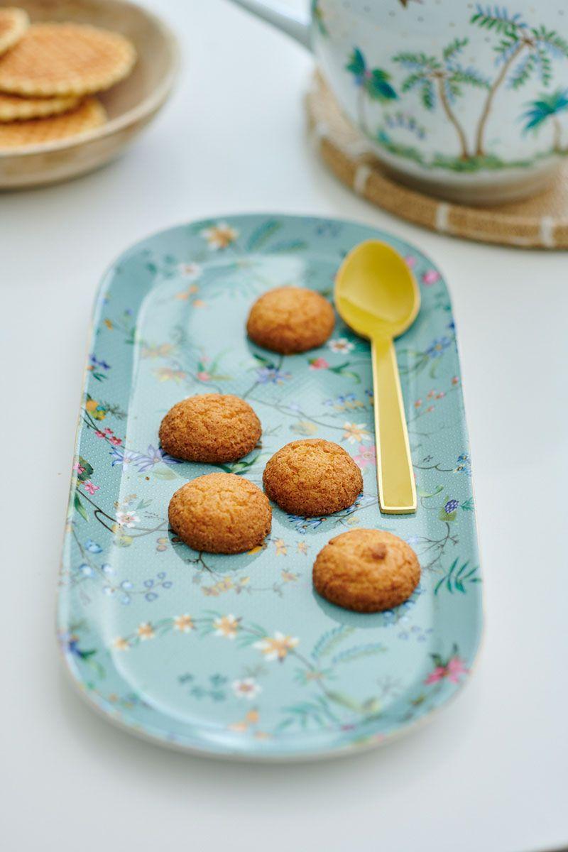 Pip Studio Taartplateau Rechthoekig Jolie Bloemen Blauw