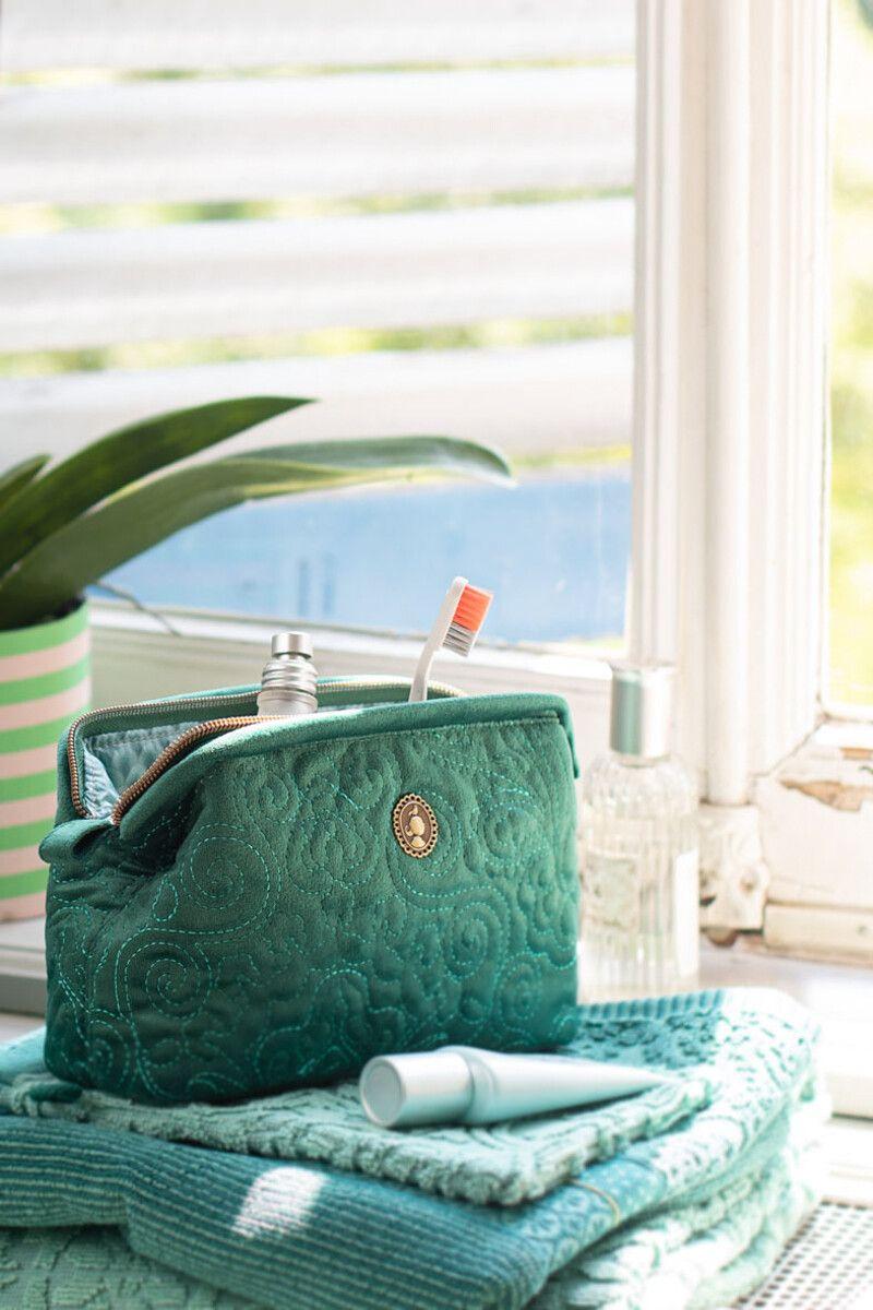 Pip Studio Toilettas Buidel Klein Quiltey Days Groen Groen