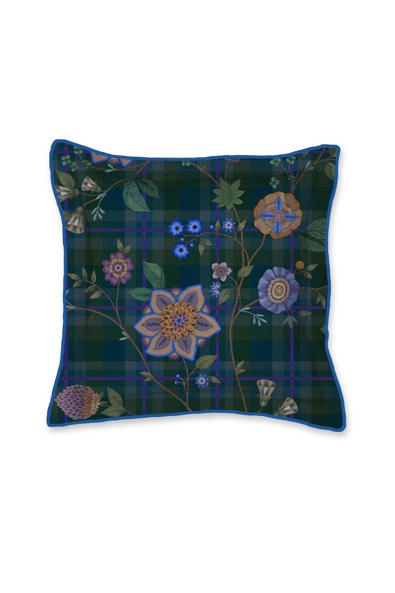 pip studio Vierkant Sierkussen Flores Felices Donkerblauw