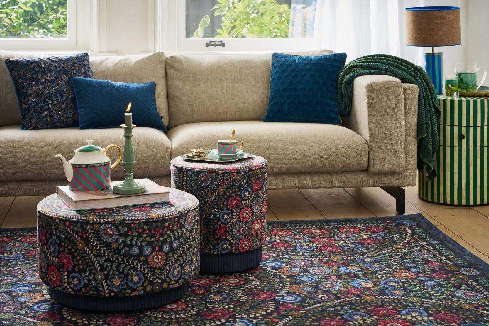 Pip Studio Vloerkleed Il Ricamo By Pip Donkerblauw Blauw