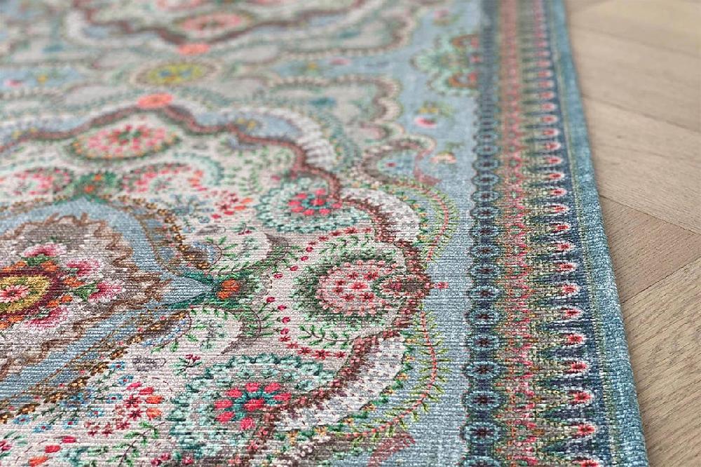 Pip Studio Vloerkleed Loper Majorelle By Pip Pastel Blauw Blauw
