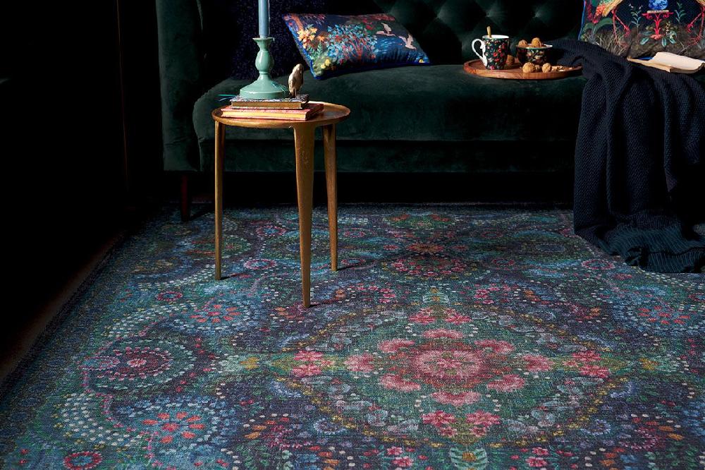 Pip Studio Vloerkleed Moon Delight By Pip Donker Blauw Roze