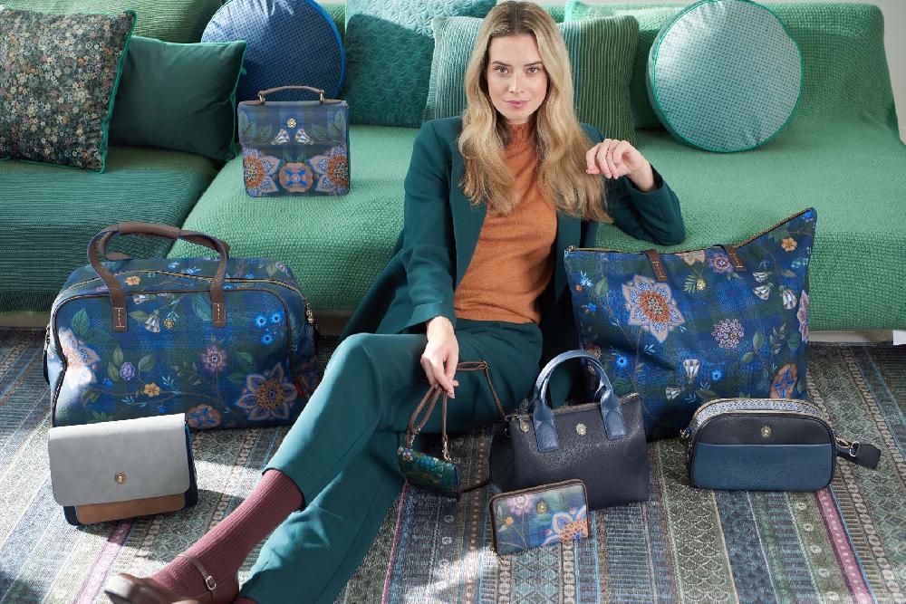 Pip Studio Willow Portemonnee Flores Felices Donkerblauw Rood