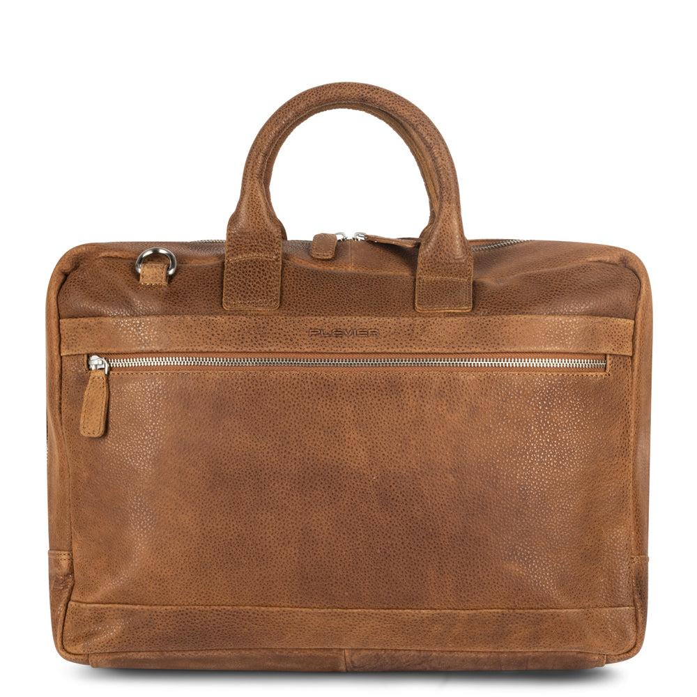 plevier Plevier Kentron laptoptas 17-17.3 inch cognac