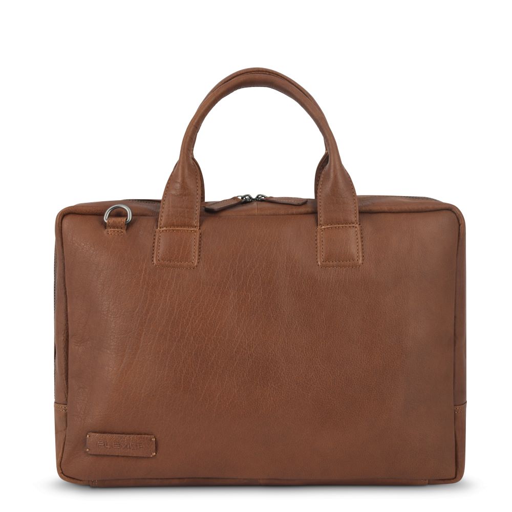 plevier Plevier Basalt businesstas 16 inch cognac