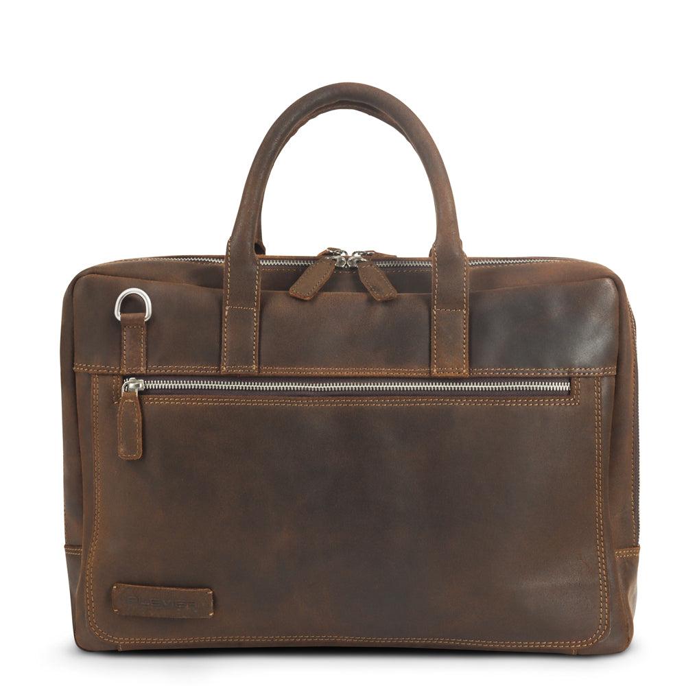 plevier Plevier Coventry laptoptas 16 inch bruin