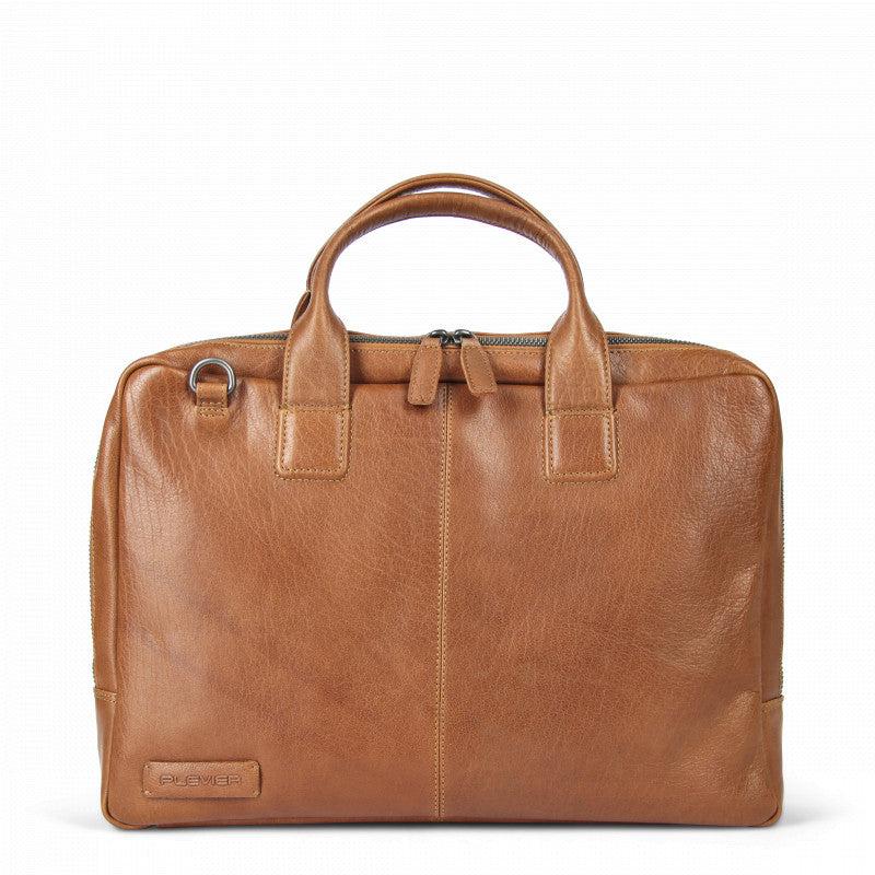 plevier Plevier Flint businesstas 16 inch cognac