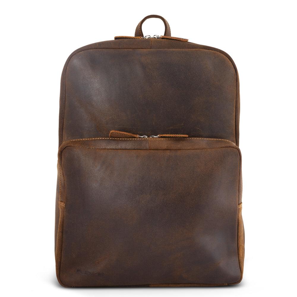 plevier Plevier Sheffield rugzak 16 inch bruin