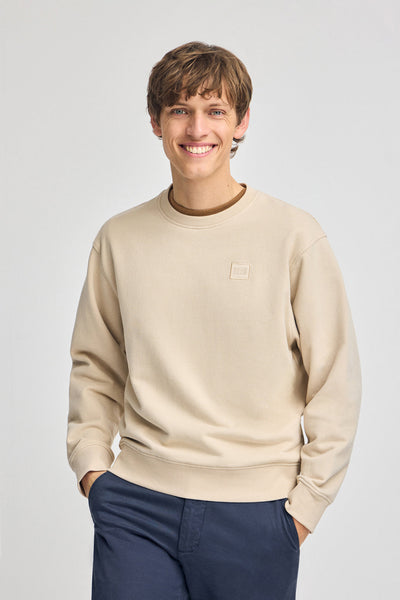 polo club Beige sweater met ronde hals en Polo Club-detail relaxed fit