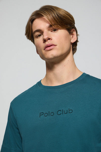 polo club Blauw T-shirt met korte mouwen ronde hals en Polo Club-logo