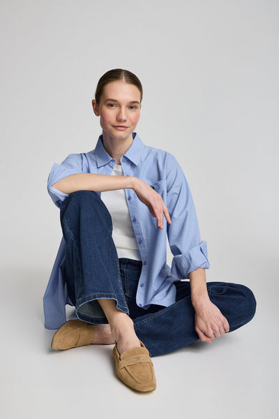 polo club Camelkleurige suède loafers Antonella met metalen detail