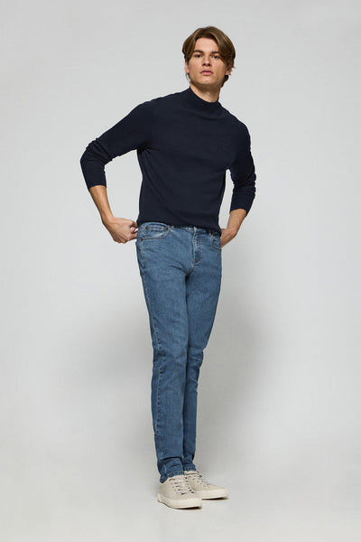 polo club Denimblauwe jeansbroek ‘Tate’ met Polo Club-details