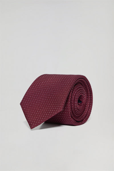 polo club Donkerrode stropdas van zijde met Polo Club-logo