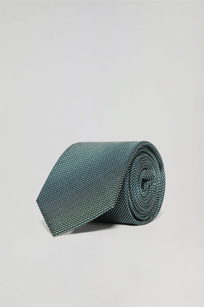 polo club Effen groene stropdas van zijde met Polo Club-logo