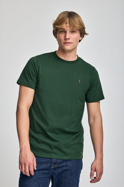 polo club Flesgroen T-shirt met ronde hals en geborduurd Rigby Go-logo