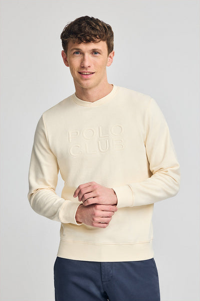 polo club Gebroken witte sweater Iconic relaxed fit met 3D-logo
