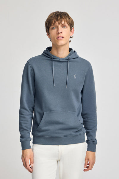 polo club Grijze hoodie met geborduurd Rigby Go-logo