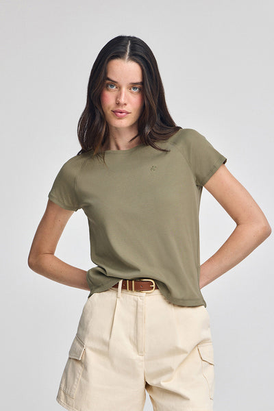 polo club Groen T-shirt Hesperia met geborduurd monogram polo club Groen T-shirt Hesperia met geborduurd monogram