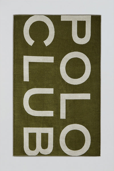 polo club Groene badstoffen handdoek "Antibes" met logo