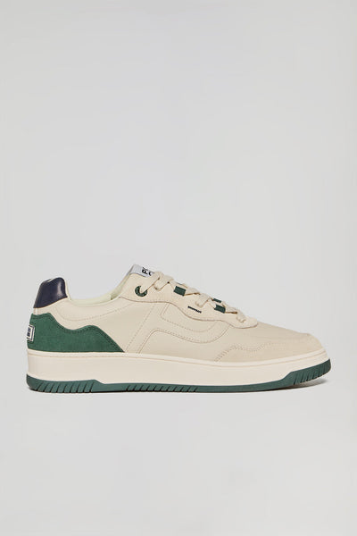 polo club Groene casual herensneaker 'Cornell' van synthetisch leer met Polo Club-details in een contrasterende kleur