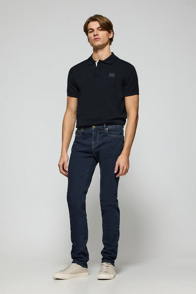 polo club Indigoblauwe jeansbroek ‘Tate’ met Polo Club-details