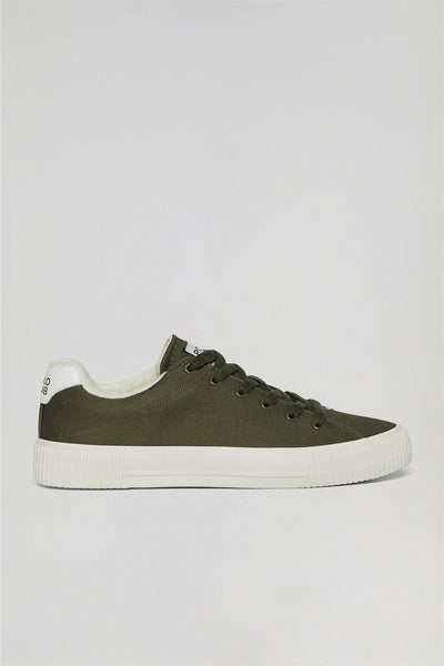 polo club Kaki stoffen herensneaker 'Habana' met Polo Club-details