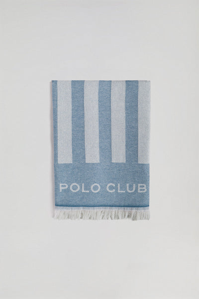polo club Lichtblauwe pareo-handdoek met strepen "Portofino"