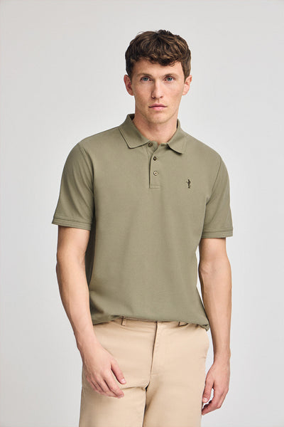 polo club Lichtgroene polo in piqué-katoen met korte mouwen en geborduurd Rigby Best