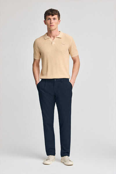 polo club Marineblauwe broek Formentera met Polo Club-details