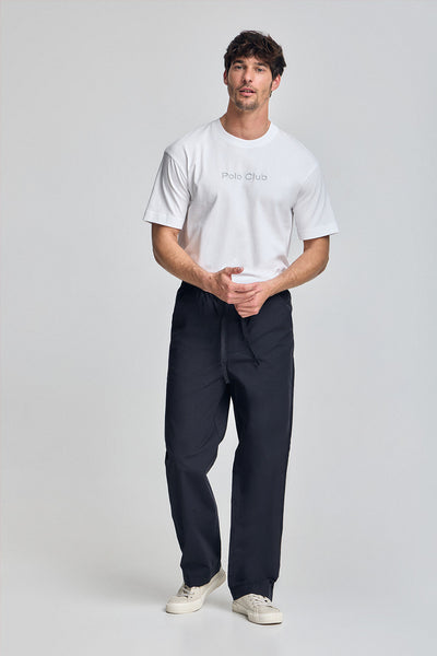 polo club Marineblauwe broek Sunset met elastische tailleband