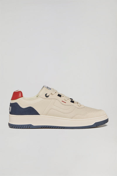 polo club Marineblauwe casual herensneaker 'Cornell' van synthetisch leer met Polo Club-details in een contrasterende kleur