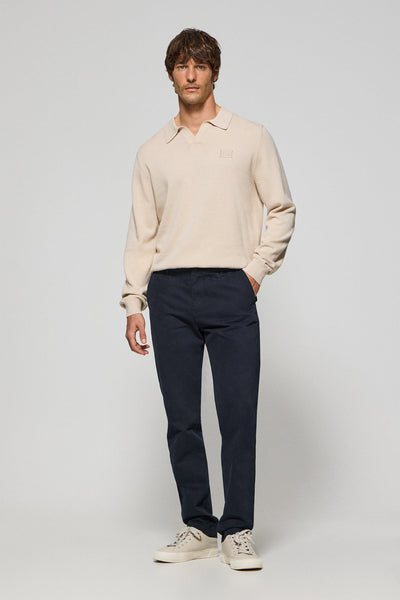 polo club Marineblauwe chino "Vanya" met geborduurd Polo Club-detail