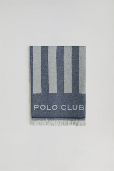 polo club Marineblauwe pareo-handdoek met strepen "Portofino"