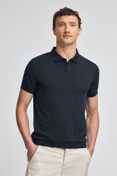 polo club Marineblauwe polo met geborduurd Rigby Go