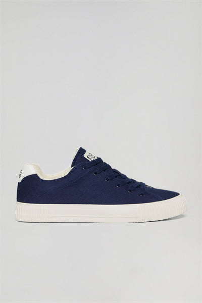 polo club Marineblauwe stoffen herensneaker 'Habana' met Polo Club-details
