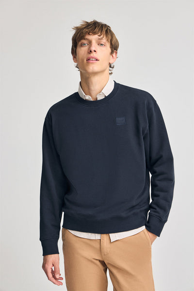 polo club Marineblauwe sweater met ronde hals en Polo Club-detail relaxed fit