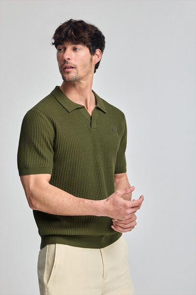 polo club Mosgroene trui Jimin met logo op de borst