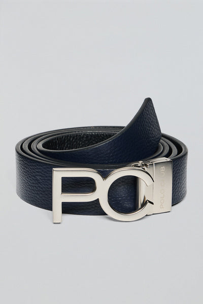 polo club Omkeerbare riem ‘Bennet’ in marineblauw en zwart met gesp van PC