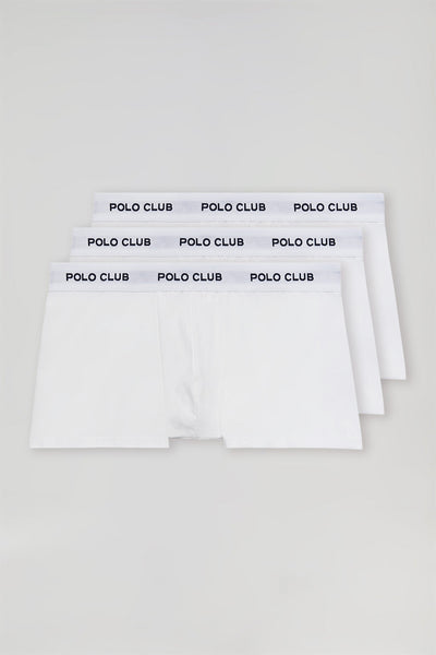 polo club Pack met drie witte boxershorts met Polo Club-logo