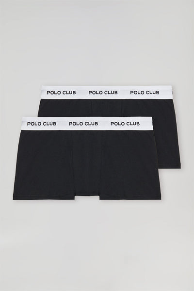 polo club Pack met twee zwarte boxershorts met Polo Club-logo