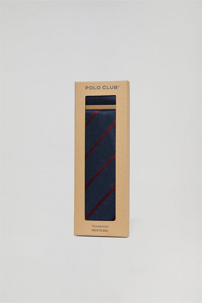 polo club Pack met zijden stropdas en zakdoek met geborduurd Polo Club-detail