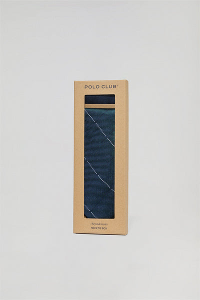 polo club Pack met zijden stropdas en zakdoek met geborduurd Polo Club-detail