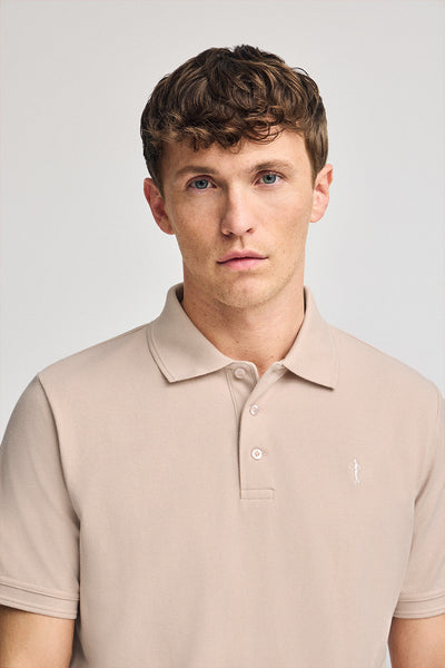 polo club Poederroze polo in piqué-katoen met korte mouwen en geborduurd Rigby Best