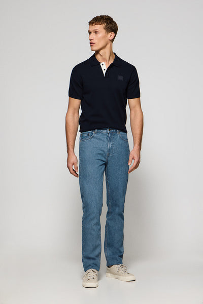 polo club Denim-blauwe regular fit Boston jeans