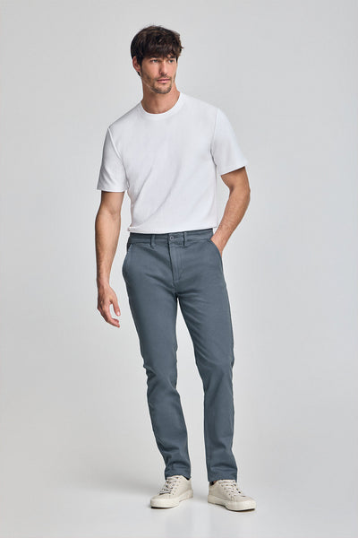 polo club Denim-blauwe slim fit chino Moore